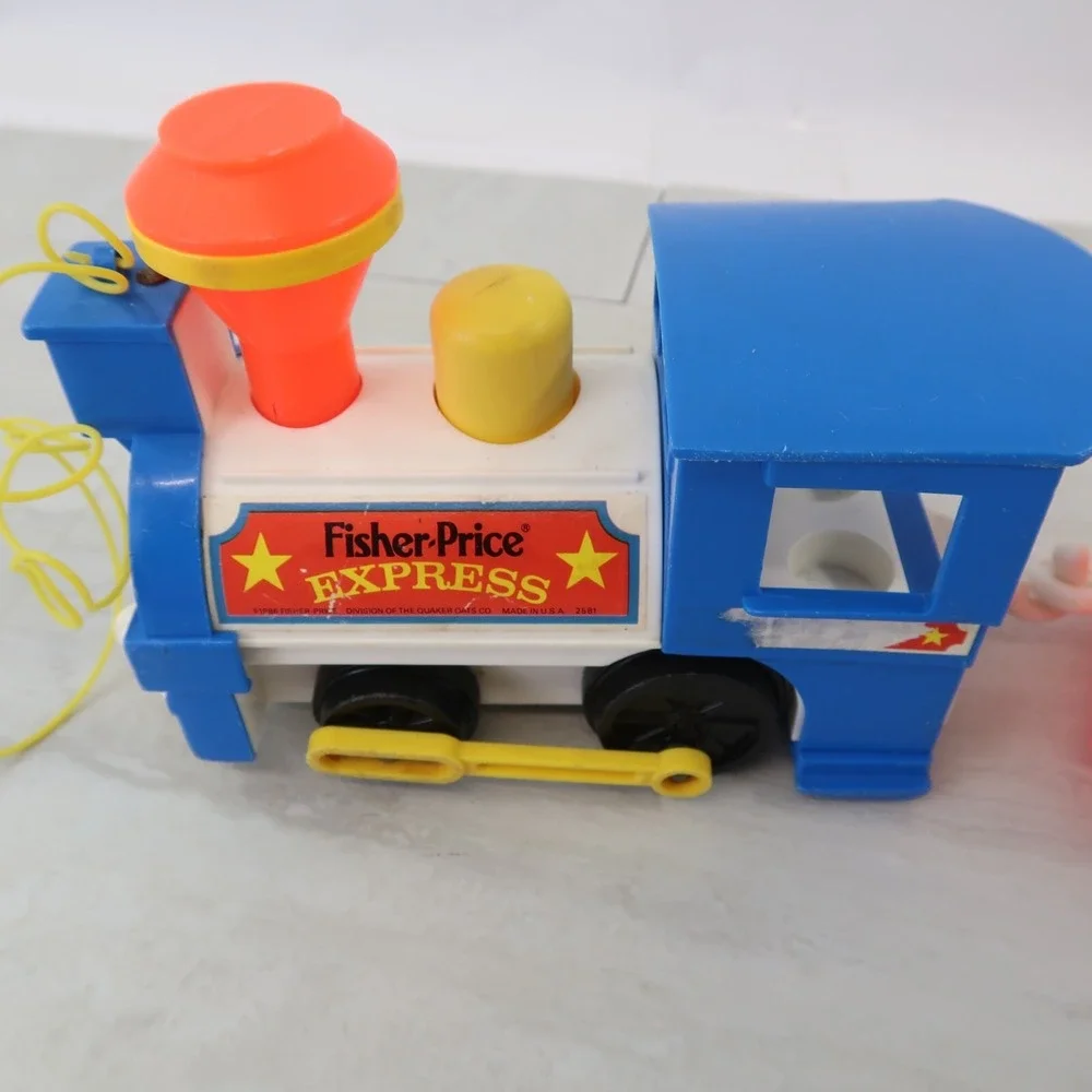 Vintage Fisher Price Little People Express Train Engine 1986 #2581